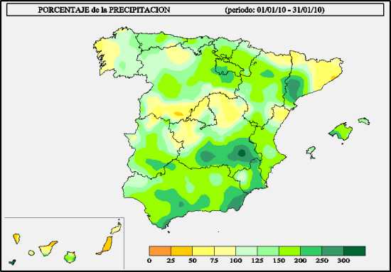 Precipitación enero 2010