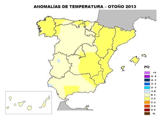 Temperatura otoño 2013