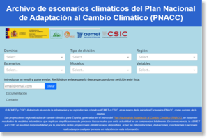 Archivo proyecciones climáticas AR6